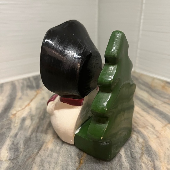 Vintage Christmas Lady Snowman Ceramic Napkin Holder ES Molds
Approx 4.5” tall - Picture 6 of 9